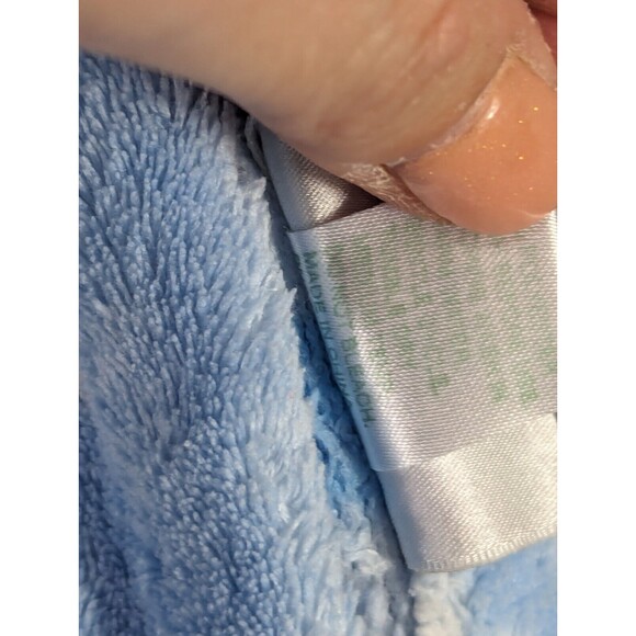 Chickpea Baby Blanket Blue White Stars Rare 28x38 Nursery Lovey Soft Replacement - Picture 4 of 5